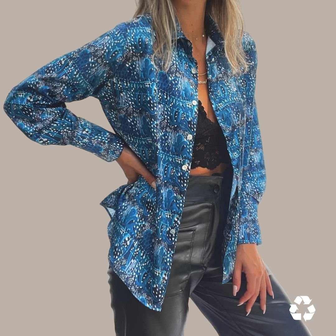 Santorini Sustainable Silk Blouse